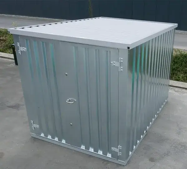 Antraciet demontabele container 3 x 2 meter met dubbele deur kleine zijde Antraciet demontabele container 3 x 2 meter met dubbele deur kleine zijde - Afbeelding 6