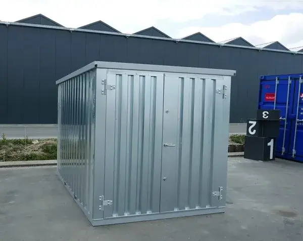 Antraciet demontabele container 3 x 2 meter met dubbele deur kleine zijde Antraciet demontabele container 3 x 2 meter met dubbele deur kleine zijde - Afbeelding 3