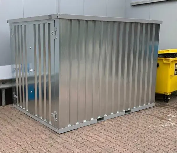Antraciet demontabele container 3 x 2 meter met dubbele deur kleine zijde Antraciet demontabele container 3 x 2 meter met dubbele deur kleine zijde - Afbeelding 4
