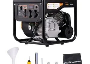 3500W 4-takt benzine-invertergenerator met 2 stopcontacten van 230V